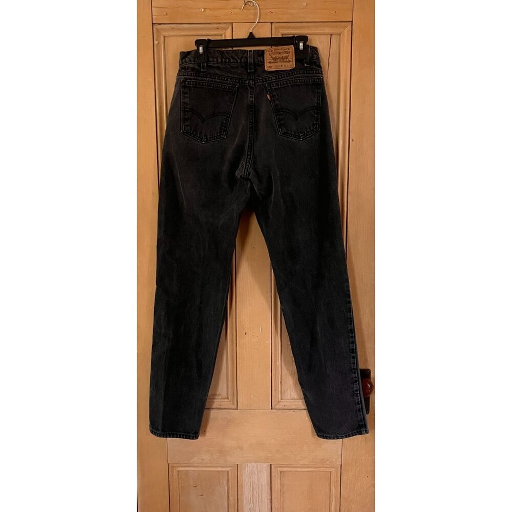 LEVI'S 550 Mens VTG 90s Orange Tab USA Relaxed Tapered Jeans 30x33* Black AN EXC - Picture 4 of 12